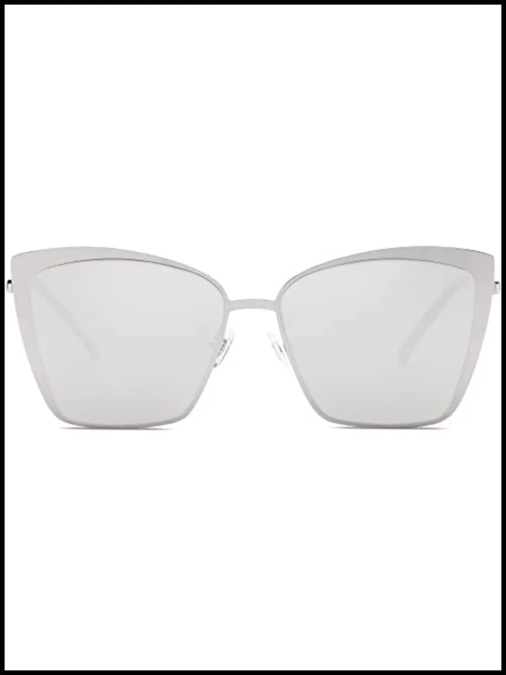 Cateye Sunglasses for Women Oversized Metal Frame UV400 Non-Polarized with